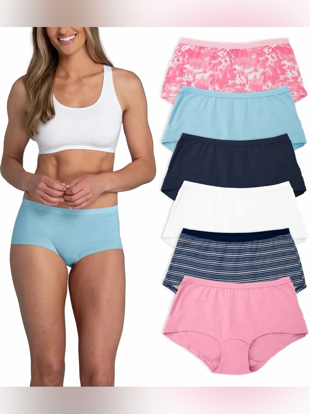 Cotton Boyshort Underwear, 6-Pack